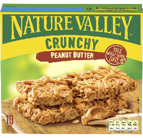 Package of 10 Nature Valley Crunchy Peanut Butter Bars