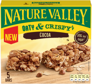 Package of 5 bars Nature Valley Oaty & Crispy bars Cocoa flavor